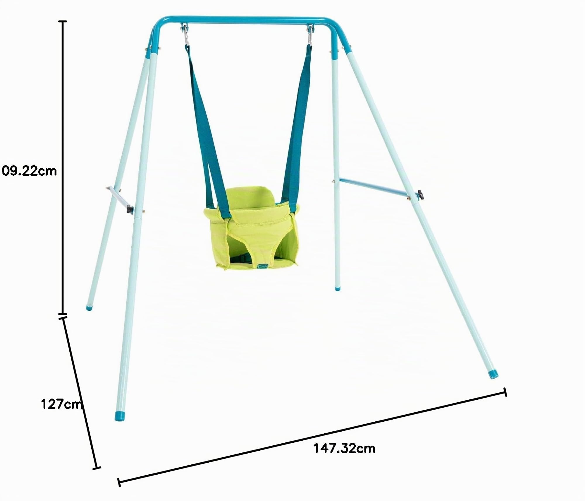 Portique métal Fauteuil bébé Pliant h129 cm, Bleu