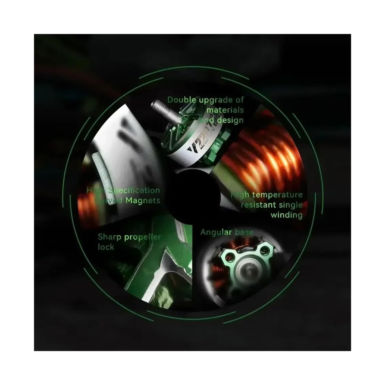 Motore Brushless V2207 V3.0 1750KV-2550KV per Drone FPV 5" 4-6S Corsa Freestyle