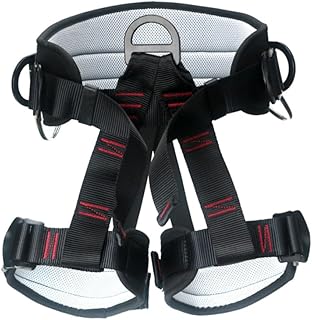 WHAMVOX 1 Peça Arnês De Escalada Arnês De Escalada Arnês De Montanhismo Arnês De Trabalho No Alto Arnês De Meio Corpo Cinto De Poliéster Downhill Preto Arnês De Segurança No Trabalho No