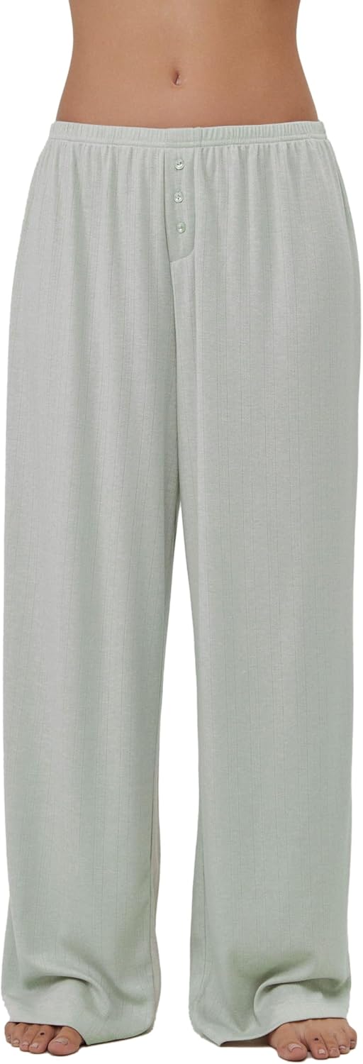 Gottex Beach Life Loungewear Boxer Bottoms - Knit Fabric, Decorative Buttons at Front Faux Fly, Elastic Waistband