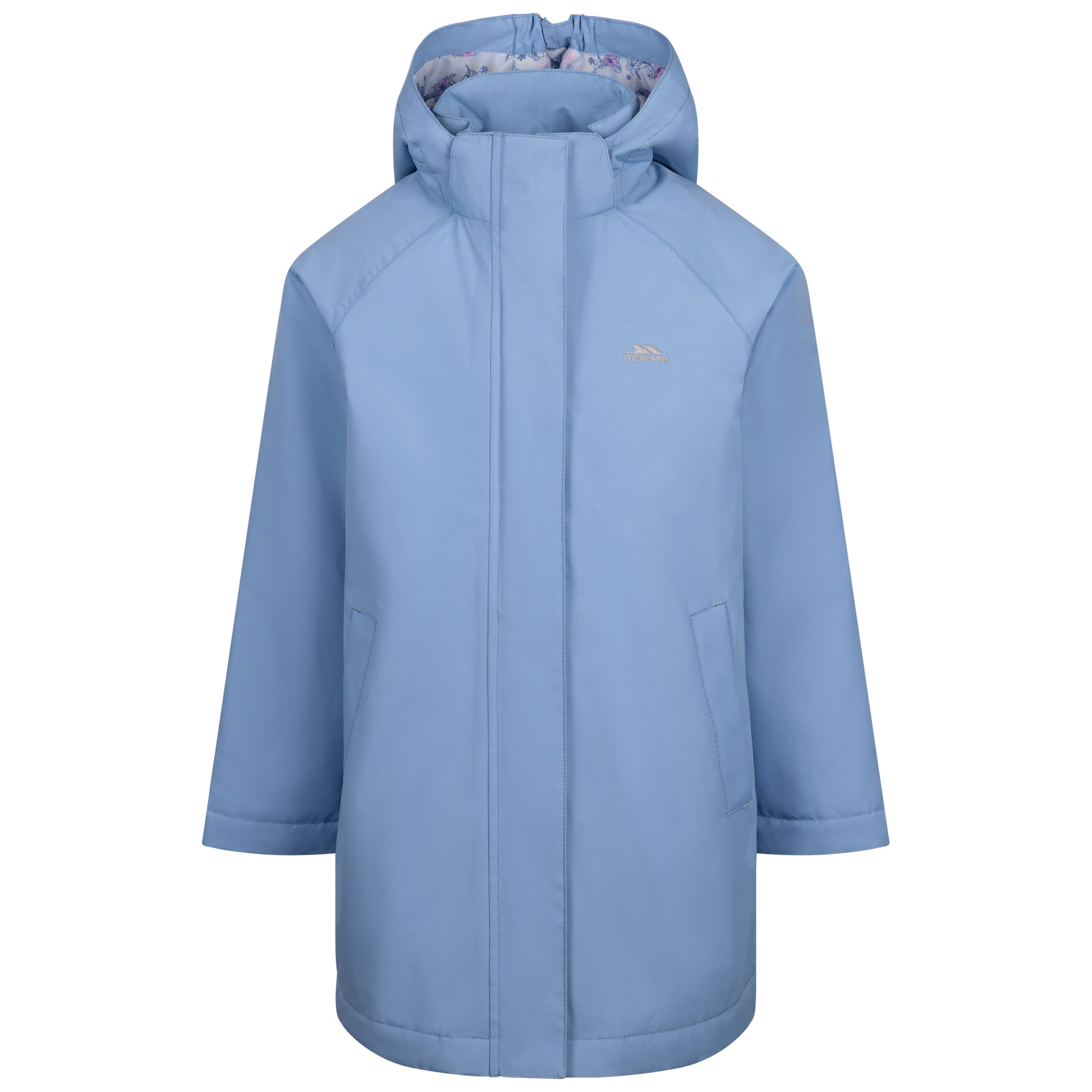 Trespass (5-6 Years, Cornflower) Girls Waterproof Jacket Kids Coat Maydew