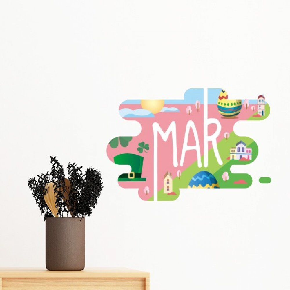 Sticker mural Mars illustration artistique haut de gamme 50cm DIYthinker