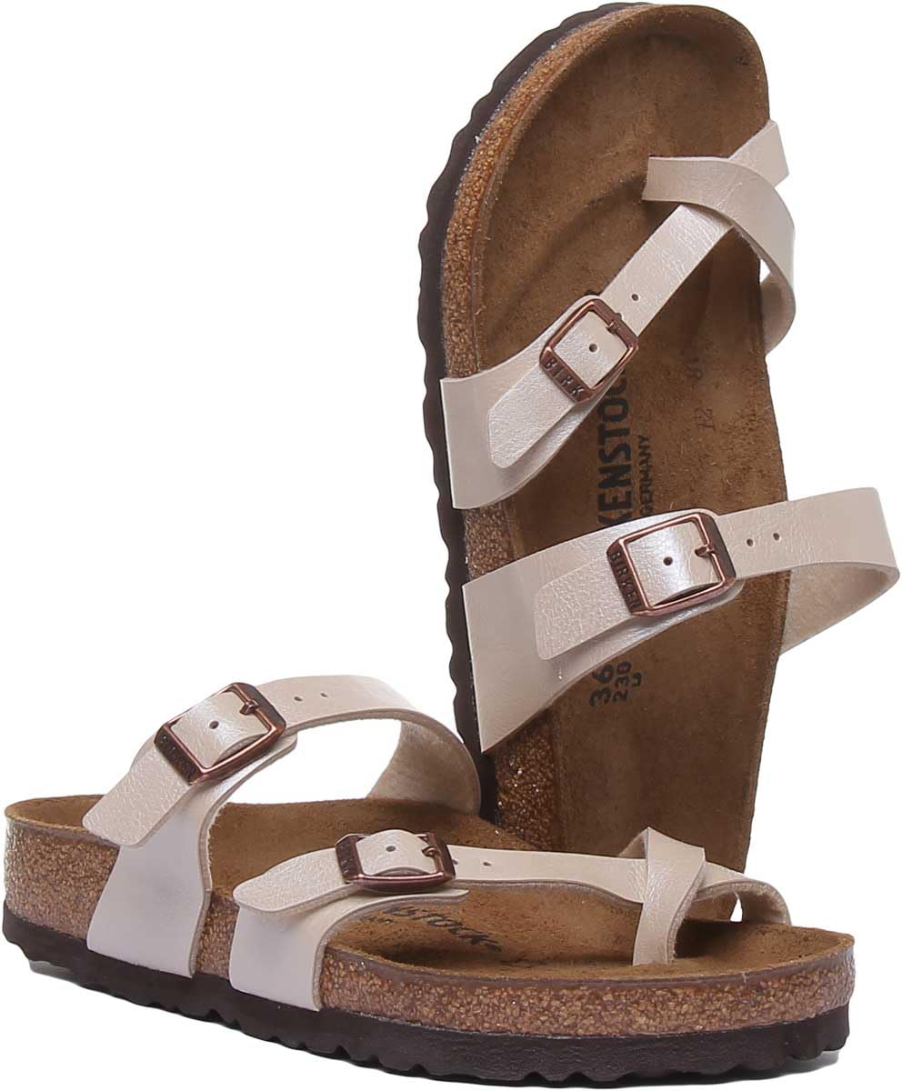 Birkenstock 071661 Mayari pearl white, Birko Flor Graceful SANDALO Donna, White EU 40