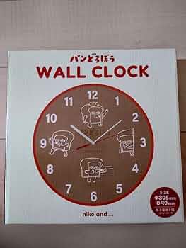 パンどろぼう　ニコアンド　掛け時計　 ウォールクロック niko and（ニコアンド）の「【パンどろぼう】コラボ ウォール