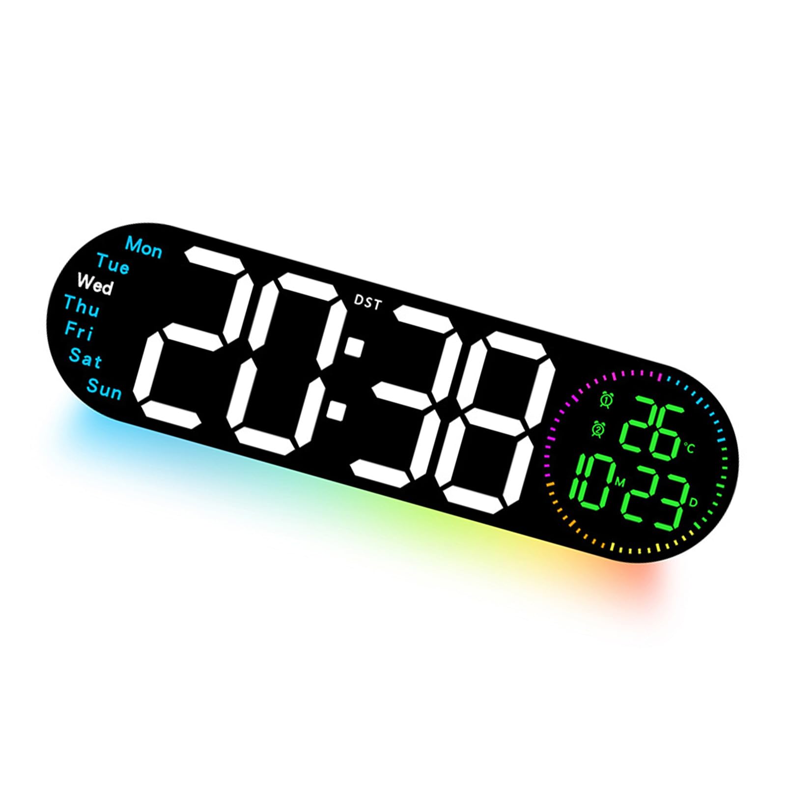 Buxuaaaa LED Digital Alarm Clock with Adjustable Brightness and Volumes Suitable for Students and Seniors 12/24 Hour Clock Alarm Function