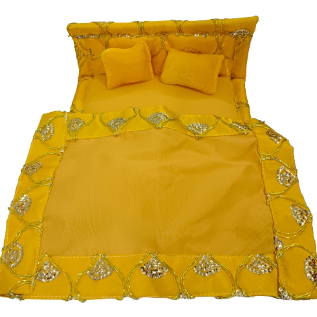 Laddu Gopal Ji Bed (Yellow)-picture-17
