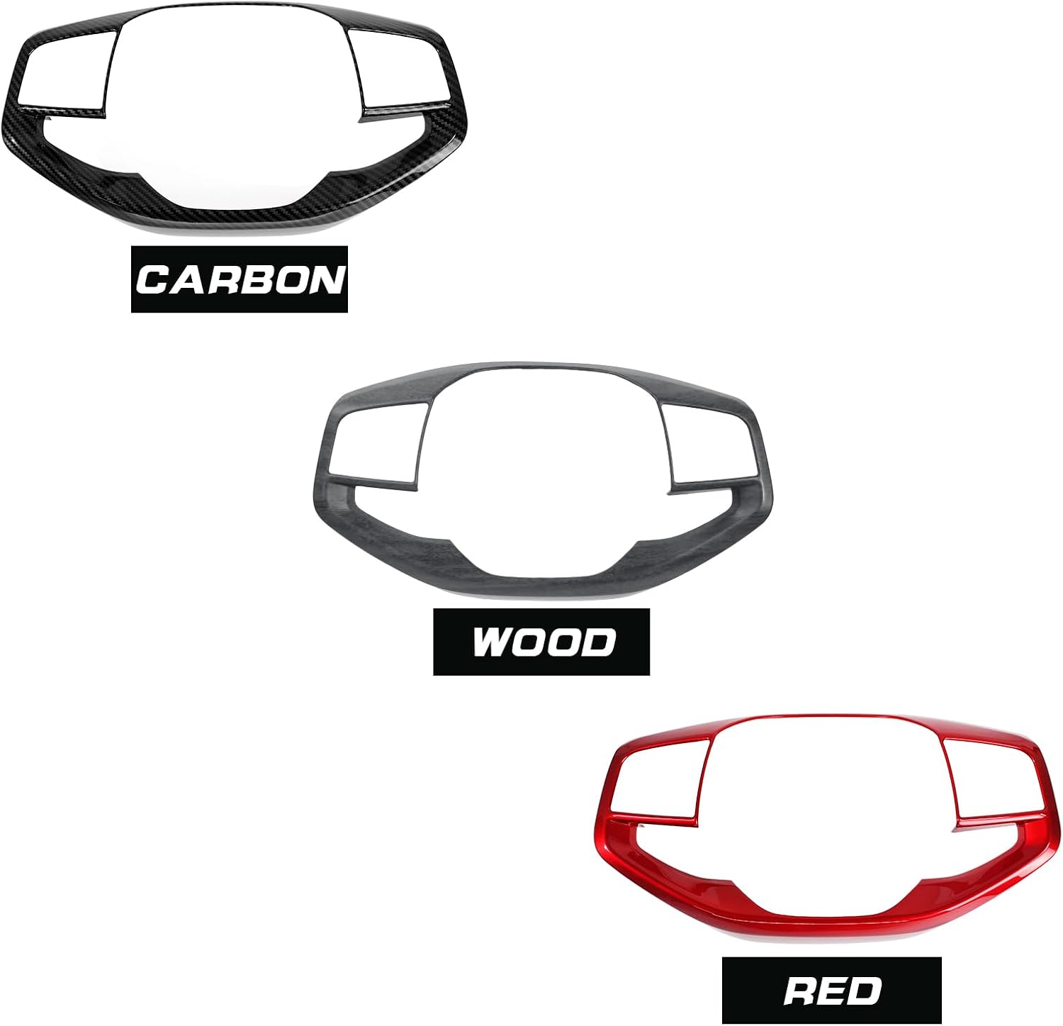 ABS Car Steering Wheel Frame Cover Steering Wheel Button Panel Frame Molding Trim Compatible with Kia K4 2025,Kia EV6 2025,Kia Sportage 2026,Kia EV3,Kia EV4 Accessories(Wood Grain Style)