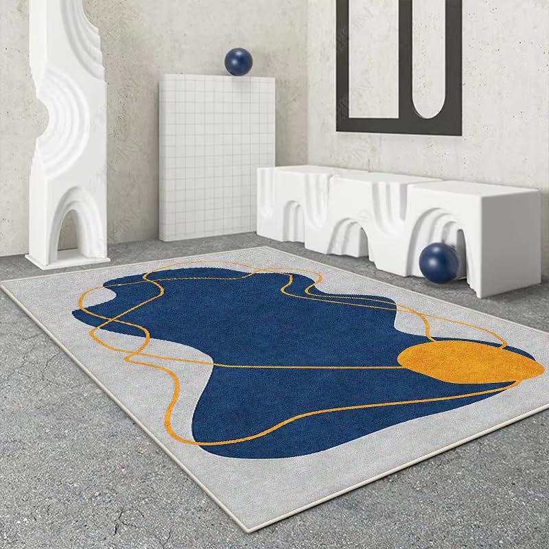 Tapis de salon moderne à rayures 40x60 cm pour décoration minimaliste