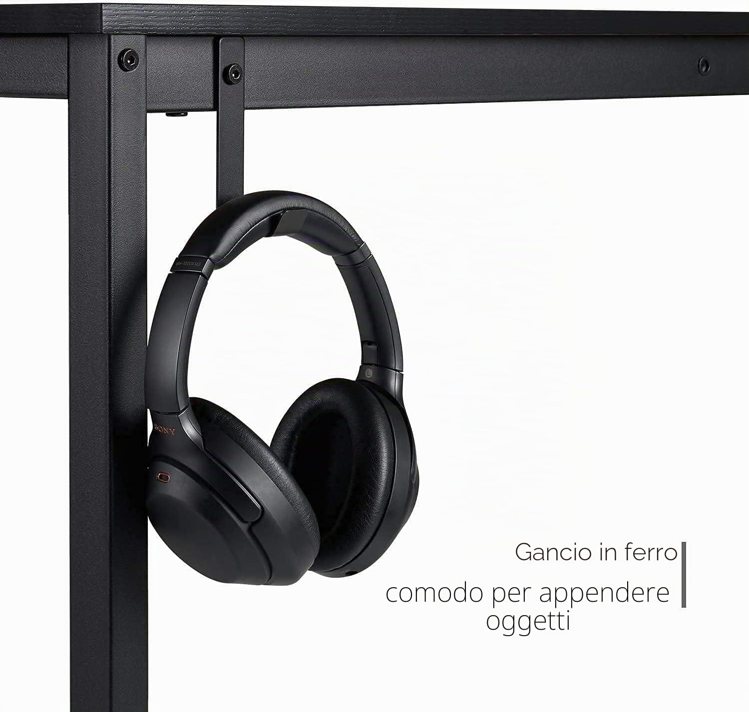 HOMIDEC Scrivania per computer, tavolo da ufficio con cassetti scrivania per scrittura di studio per la casa con ripiani di stoccaggio, scrivanie e postazioni di lavoro per ufficio a casa camera da