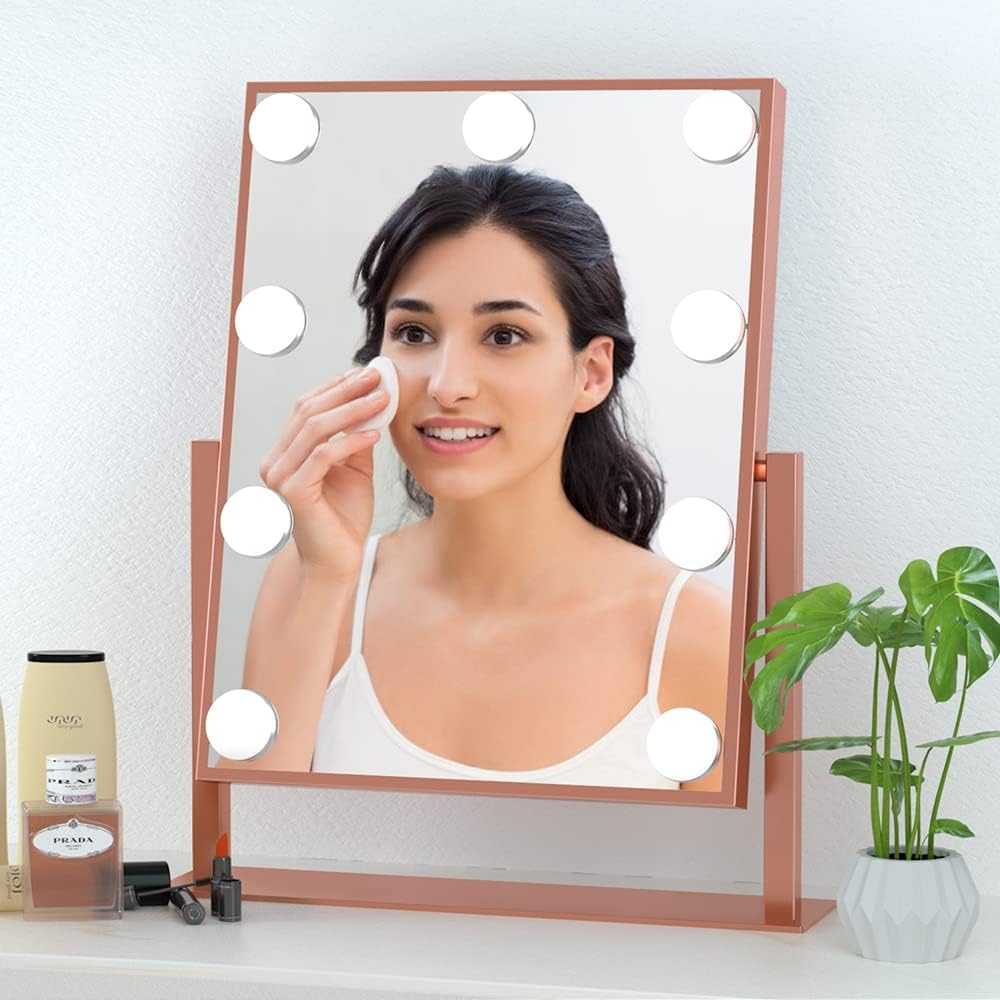 FENCHILIN Hollywood Mirror with Light Large Lighted Makeup Mirror Vanity Makeup Mirror Smart