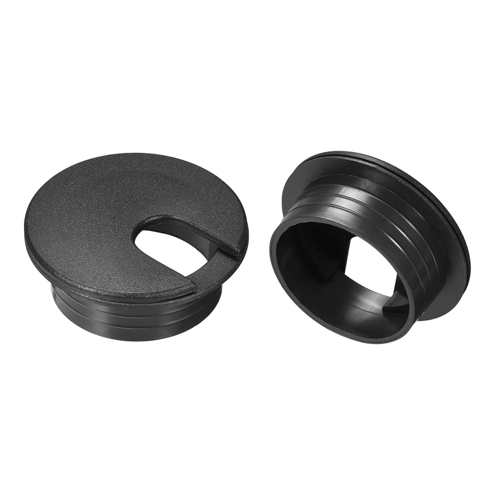 QUARKZMAN 2 Pezzi Copertura Foro Cavi, 1.38 Pollici/35mm Copertura Foro Passacavi in Plastica Abs per Scrivania da Ufficio, Organizzatore Cavi per Computer, Nero