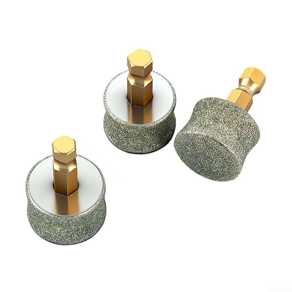 Electric Pet Nail Grinding Tool with 3 Grinding Heads, Grit 60/80 Copper and Diamond Material, Wheel Trimmer Accessories for Delicate Nail Care (Grit 60)