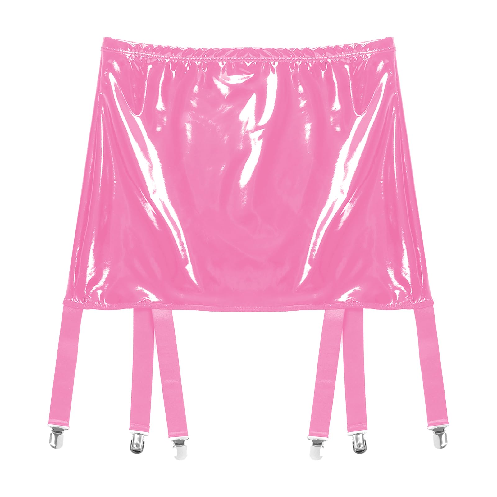 Tenue Sexy Jupes avec Grenouilleur De Ceinture De Jarretaise Jupes À La Taille Haute avec Six Clips Boucle en Métal