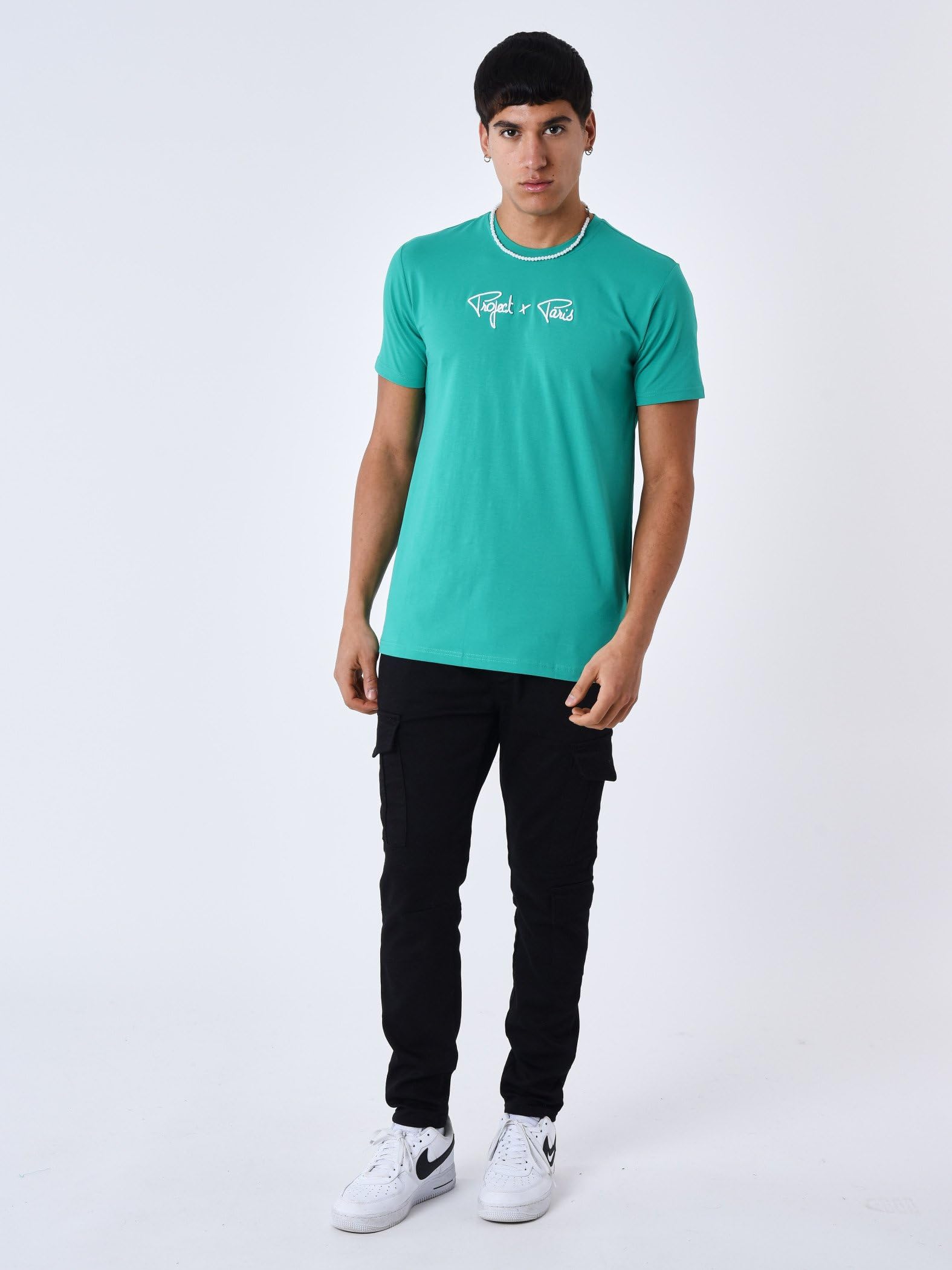 T-Shirt Vert Project X Paris avec Broderie Relief M
