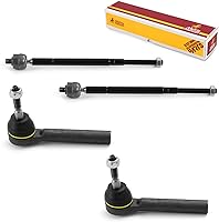 Vista 97 de Metrix Premium Chassis Parts - Kit de 4 piezas de extremos de barra de acoplamiento frontal exterior e interior compatible con Nissan Pathfinder