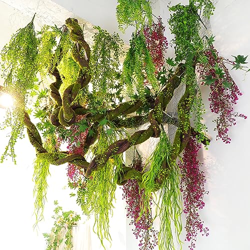CONGZHANHH 74.8" Big EVA Foam Soft Artificial Tree Branches Thick Trunk Twig Fake Vines Liana Rattan Garland For Wall Hanging Backdrop Wedding Home Hotel Garden X'mas Christmas Thanksgiving Decoration by CONGZHANHH - Image 2