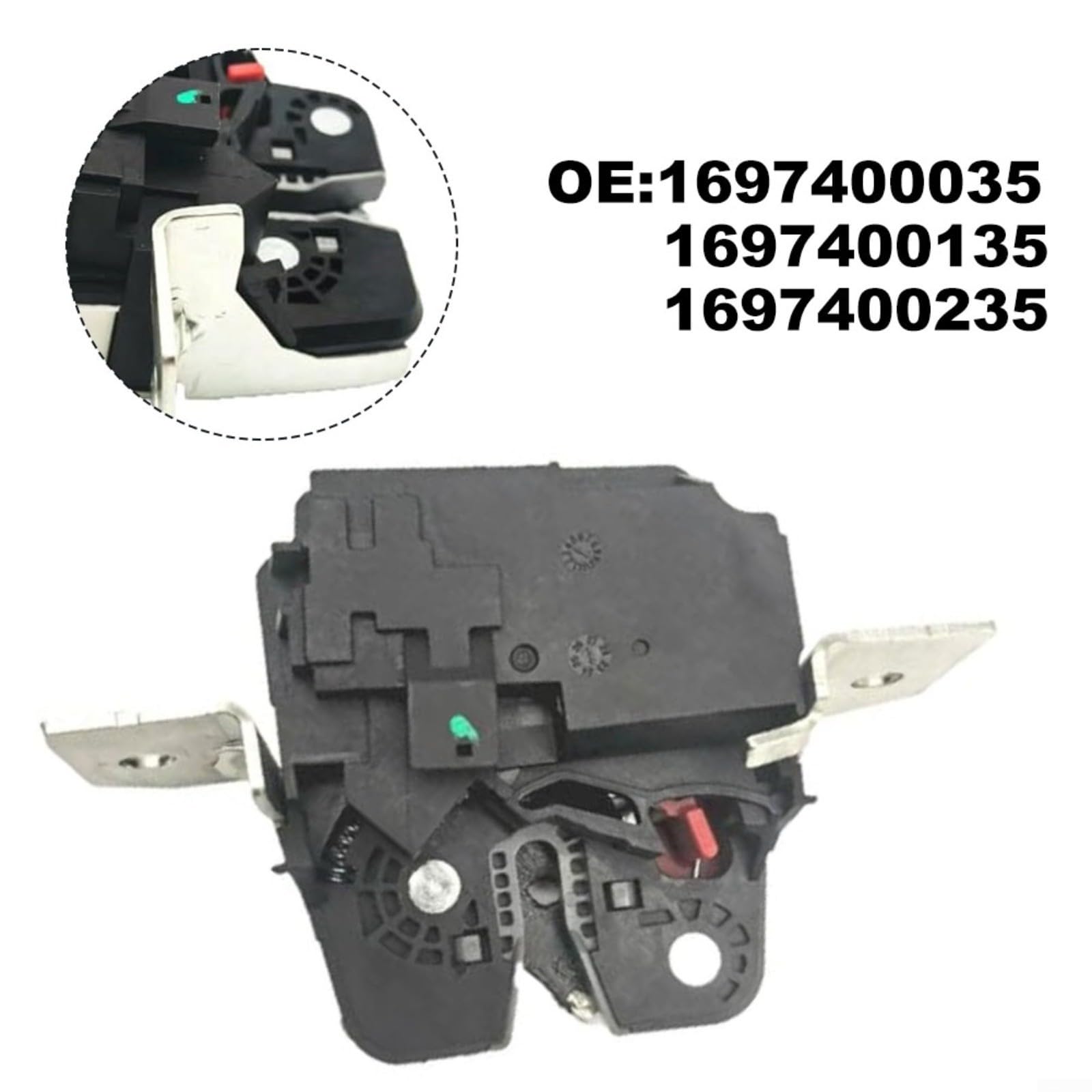 Attuatore per serratura portellone posteriore 1697400235 A1697400235 per Classe A W169 2004-2012 Classe B W245 2005-2011 serratura per bagagliaio auto in metallo nero