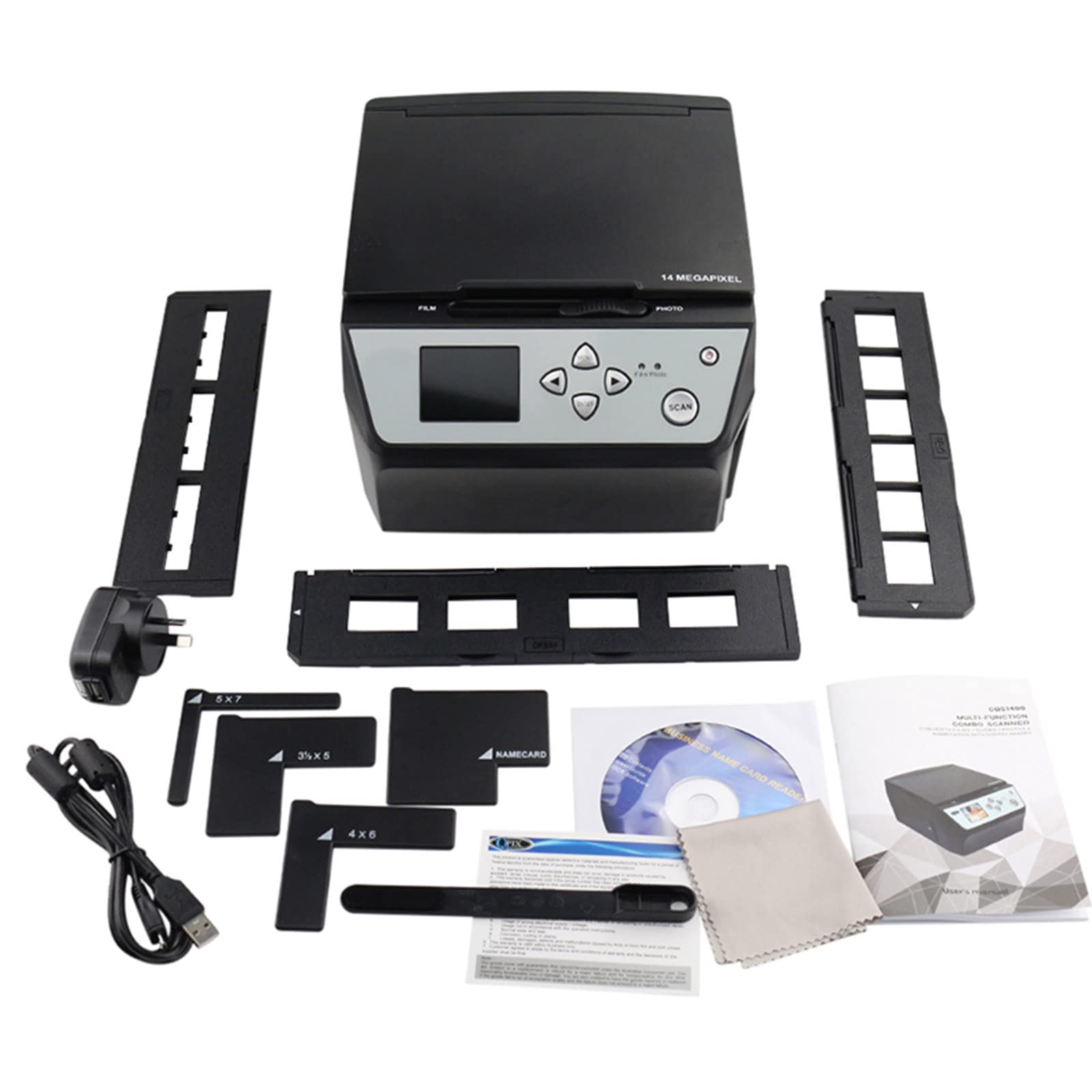 Scanner De Films Et Diapositives 22 MP, Scanner De Films Haute Résolution, Convertit Les Diapositives/négatifs 35 Mm 135 110 126 en Photos Numériques JPG, Alimenté par USB