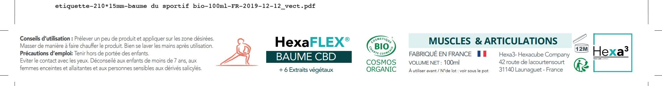 baume CBD bio 100ML HexaFLEX