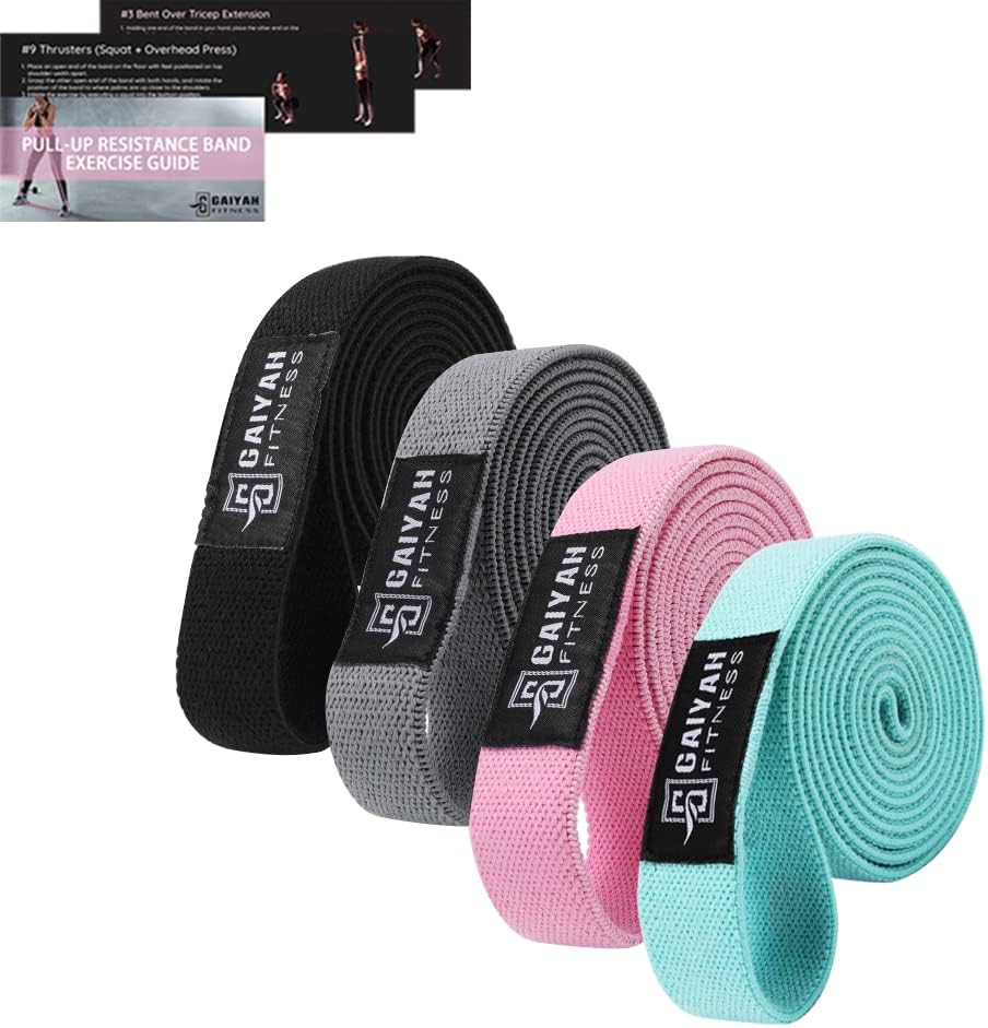 Long Resistance Bands for Women - Long Workout Bands Long Full Body Resistance Bands Set Body Bands for Working Out Set of 4