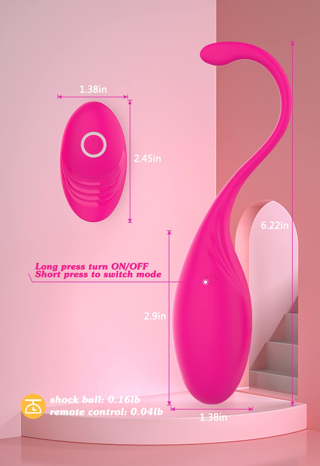 Smart Bolas con APP y Control Remoto, Ejercitador Suelo Pelvico para Mujer, Bolas de Silicona Bluetooth con Mando a Distancia para Fortalecer el Control de la Vejiga: Principiantes a Avanzados