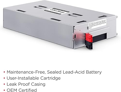 Miniatura 4 de CyberPower RB1290X4A - Cartucho de batería de repuesto para UPS, sin mantenimiento, instalable por el usuario, 12V9Ah