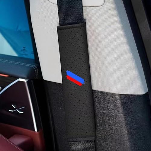 2 fundas para cinturón de seguridad de automóvil compatibles con BMW 1 2 3 4 5 6 7 Series X1 X2 X3 X4 X5 X6 Accesorios interiores (funda para