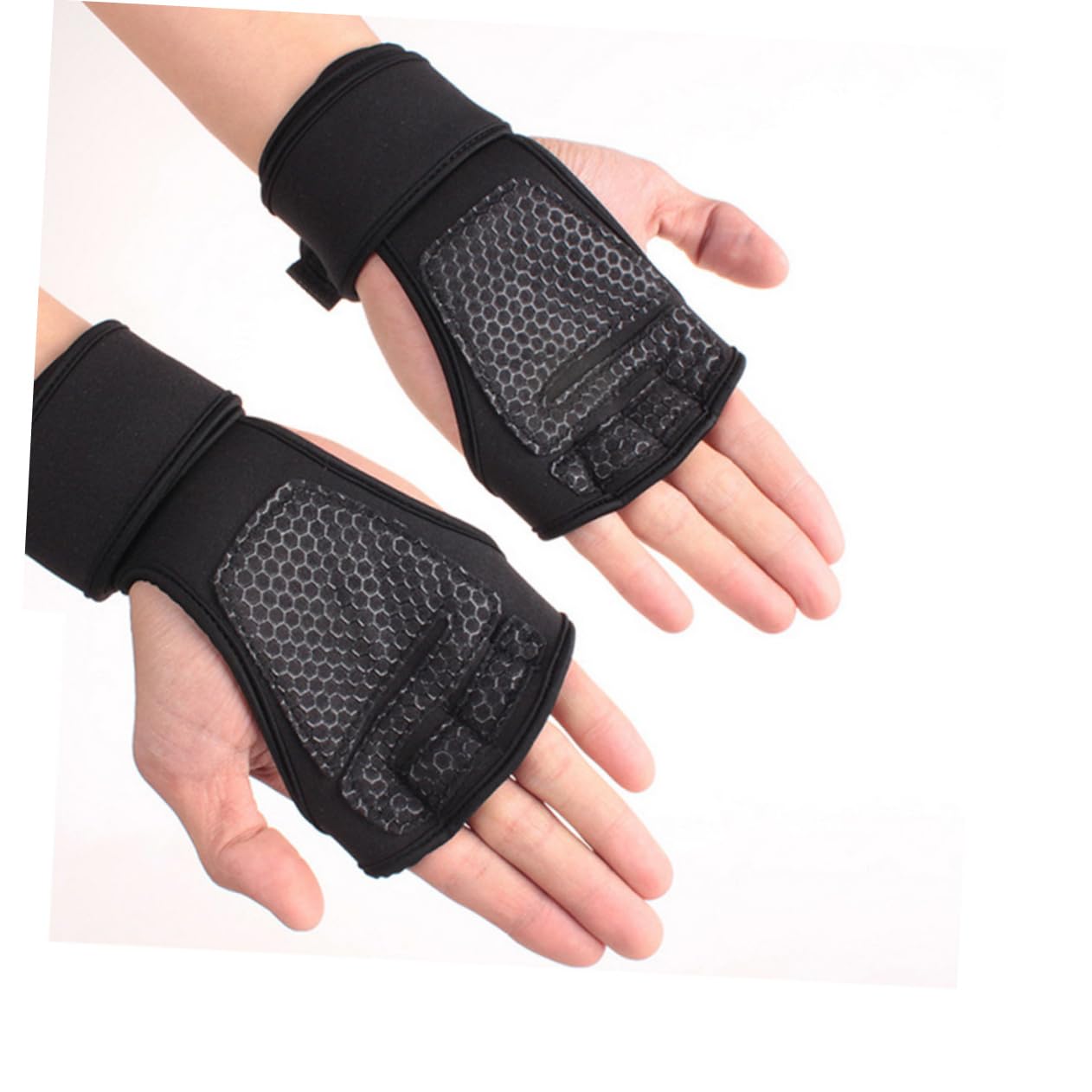 Uonlytech 3pares Guantes Antideslizantes De Media Dedo para Ciclismo y Fitness Material Transpirable Mediano Diseño De Gel De para Entrenamientos Gimnasio y Levantamiento De Pesas Negro