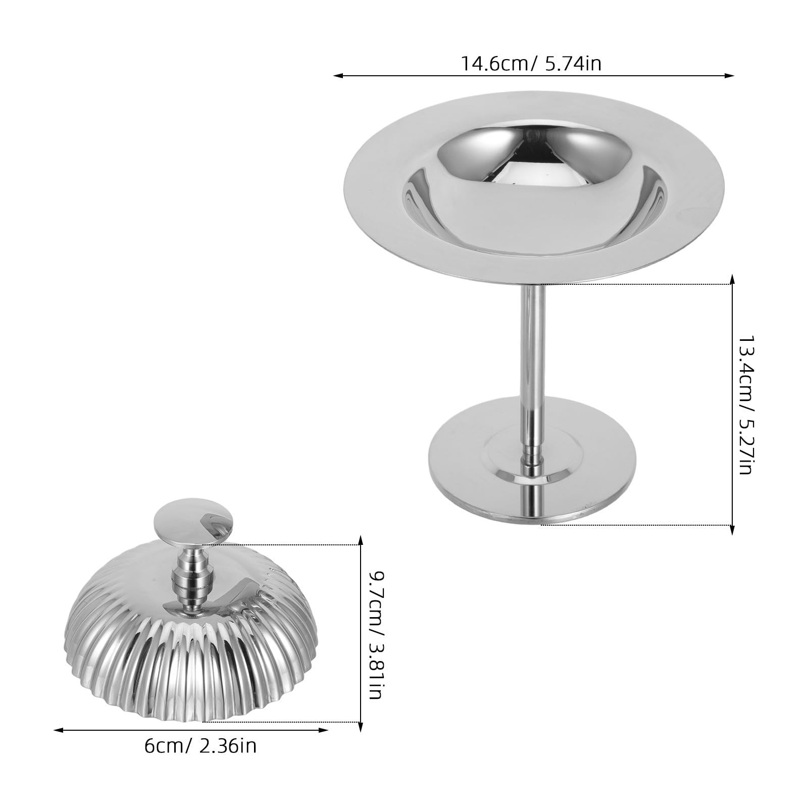 Copas de Postre de Acero Inoxidable Base Alta y Baja para Fiesta Verano, Tazones Reutilizables Elegantes y Versátiles para Servir Helados y Yogur