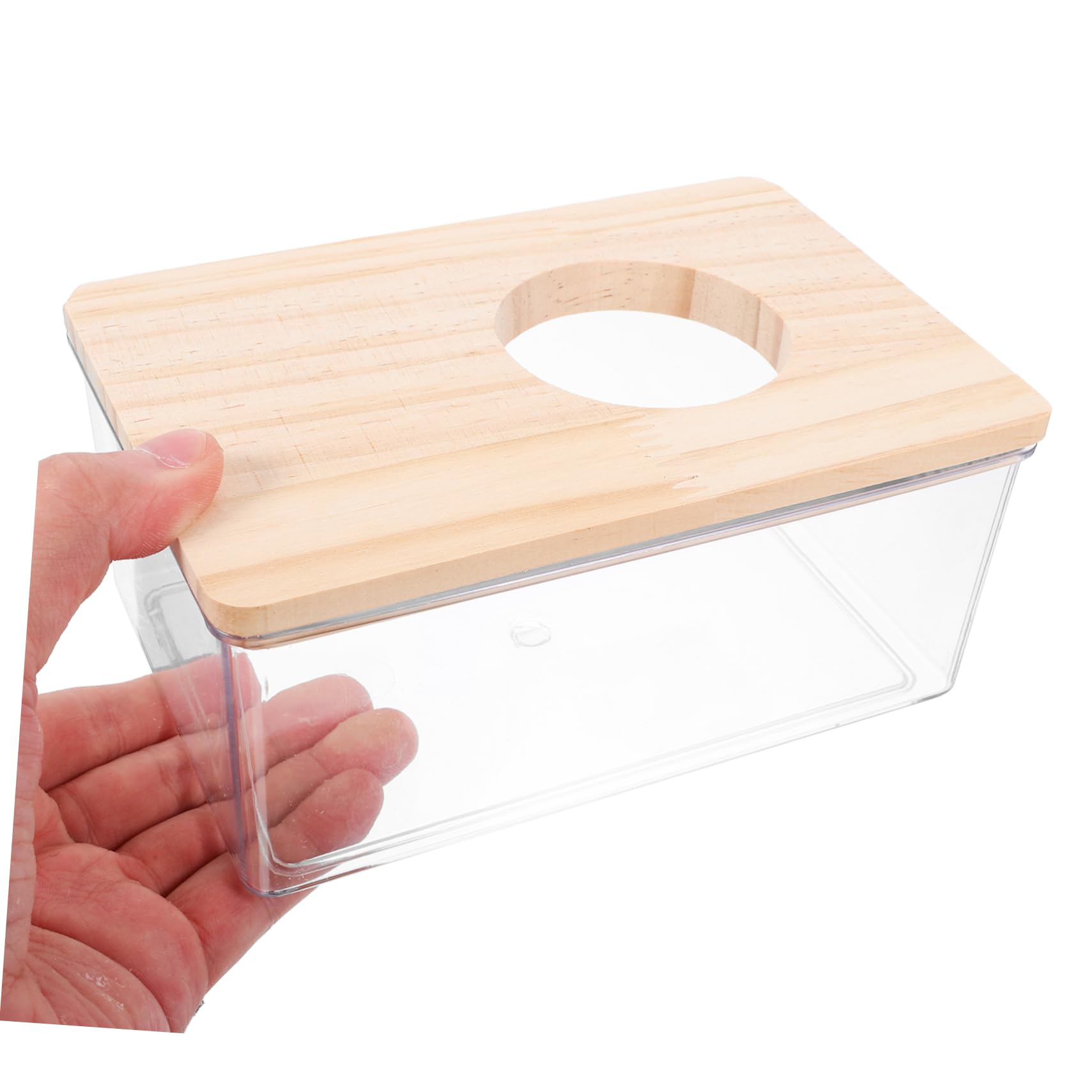 Abaodam 2Pcs Hamster Bath Box Transparent Chinchilla Bath Container for Small Pets Easy to Clean Practical Bath Accessory for Hamsters and Guinea Pigs