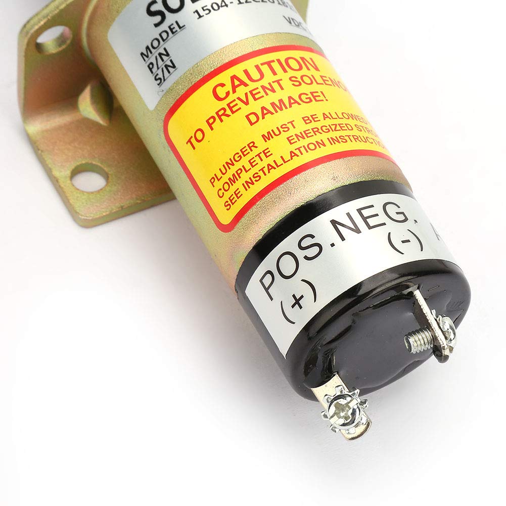 Pull Solenoid 1504 12C2U1B1S1 Alloggiamento in Acciaio Alloggiamento in Acciaio 12V Arresto Motore Arresto Kit Sostituzione Solenoide 1504 12C2U1B1S1