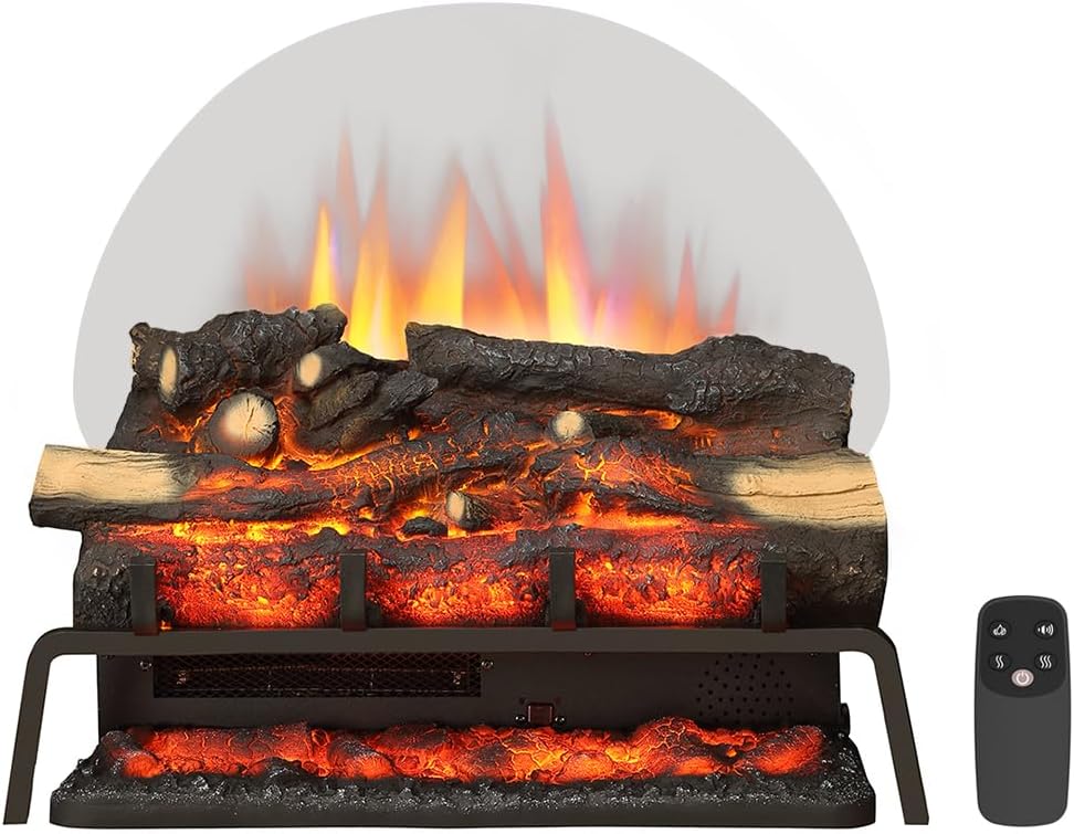 LegendFlame 23" W Free Standing Electric Fireplace Log Set (EF290), Fireplace Insert, Heater 750W/1500W, Crackling Sound, Remote Control - Thumbnail 2