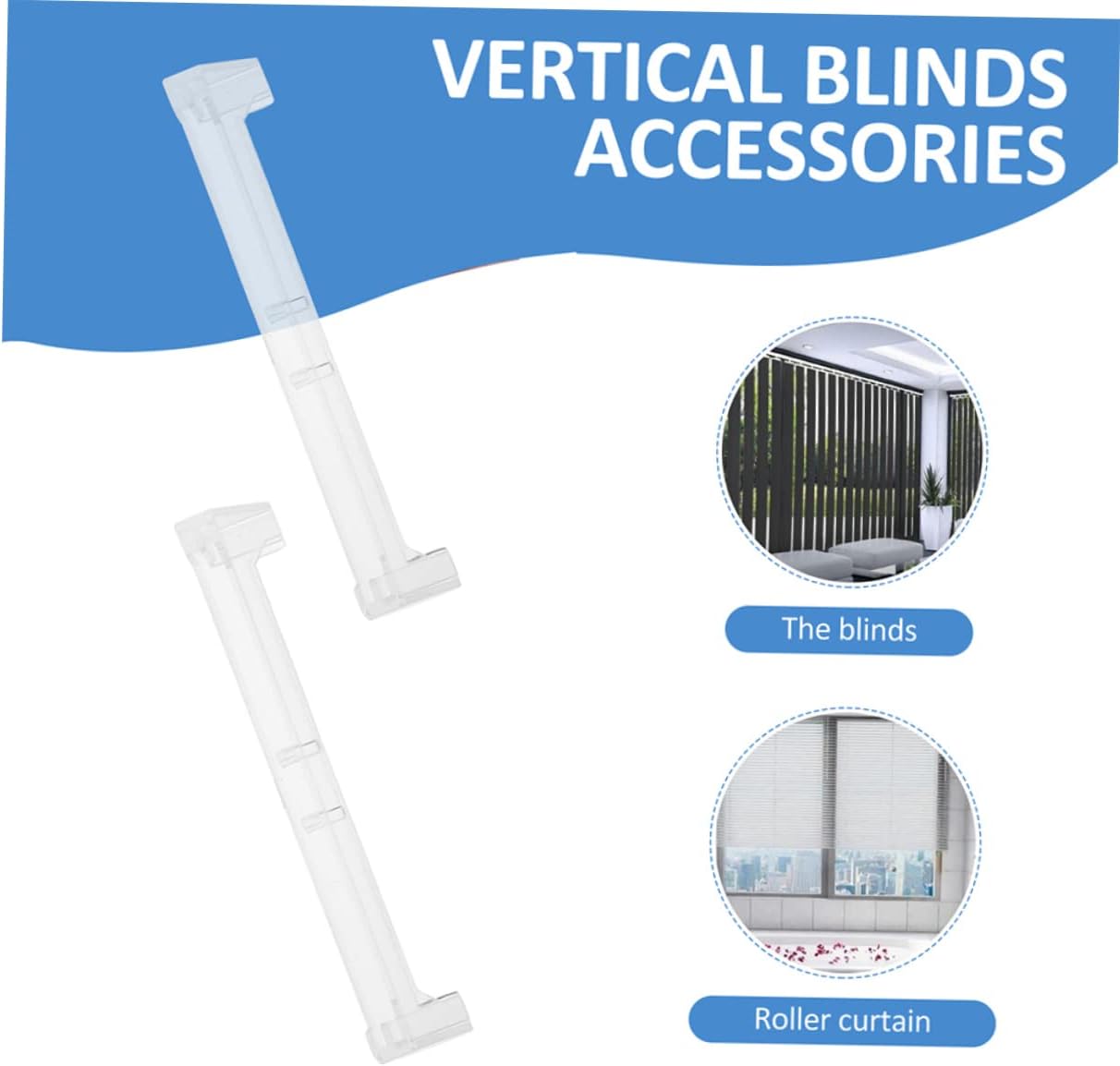 DOITOOL 2pcs Corner Connector Clear Frame Blind l Cover Positioning Clip for Vertical Blind Plastic Vertical Blind Valance Corners Vertical Blind Dust Cover Blinds Parts Components Blinds