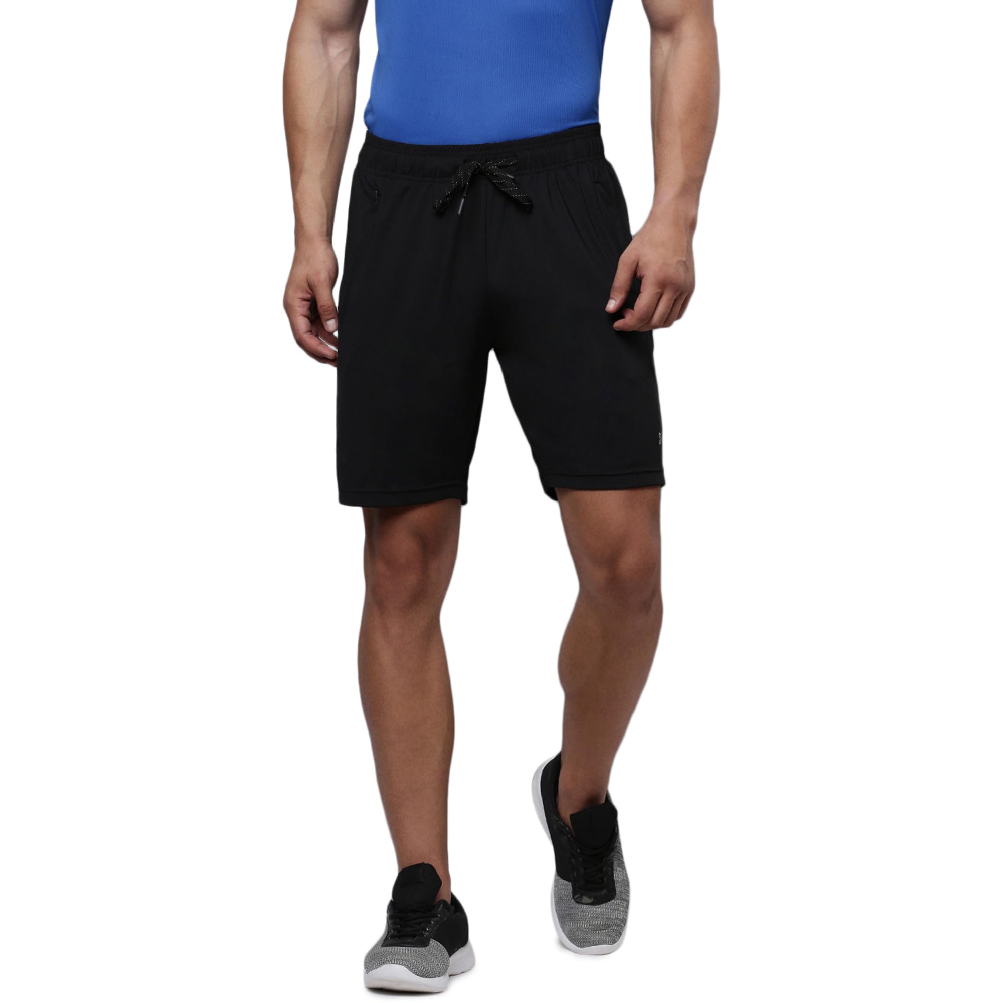 sporto Men's Fluyid Bermuda Short with Meesh Panel|Black-picture-17