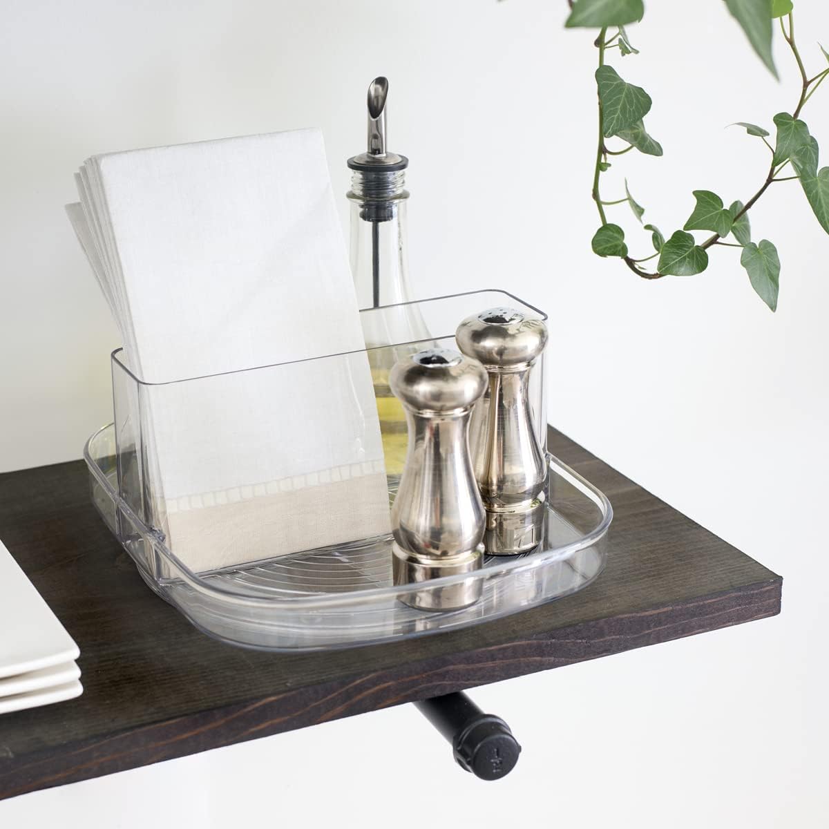 Clear Plastic Napkin and Condiment Spinner