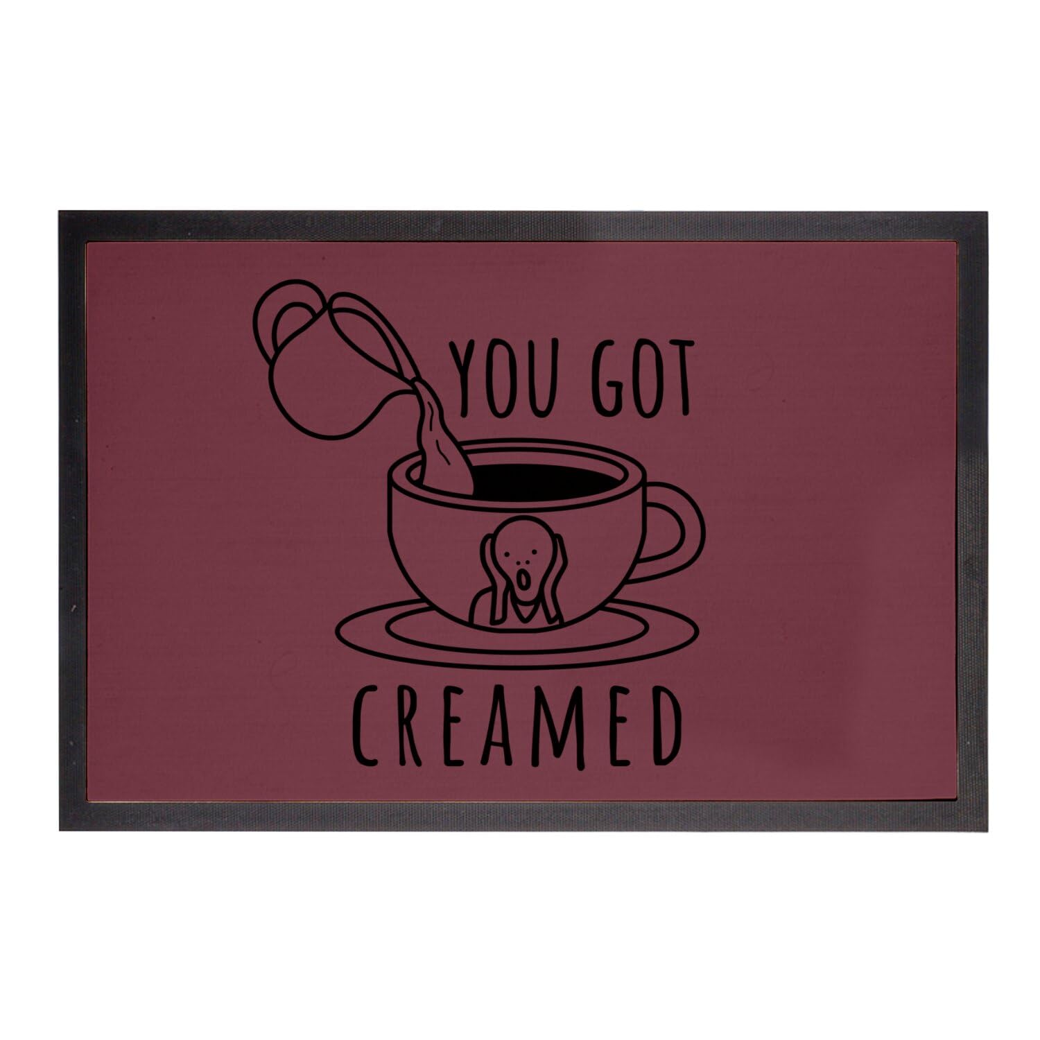 Paillasson rouge You Got Creamed design original dimensions 60x40cm