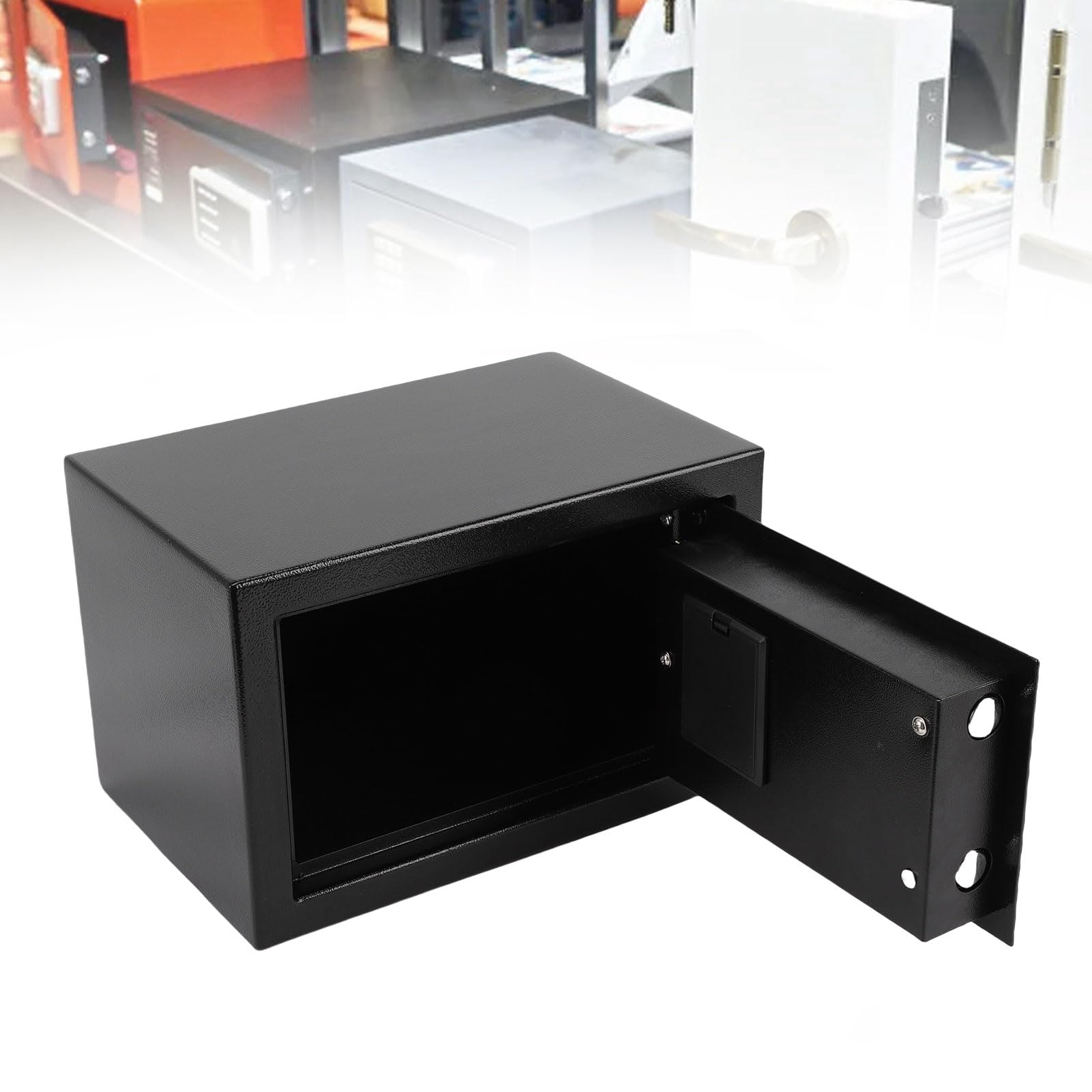 Fafeicy Kleine Safe Box, Home Safe Electronic Password Box mit Schlüsselkasten -Silikonknöpfen für Bargeldzertifikate Schmuck Verdickte Kohlenstoffstahldruckdrucksicher