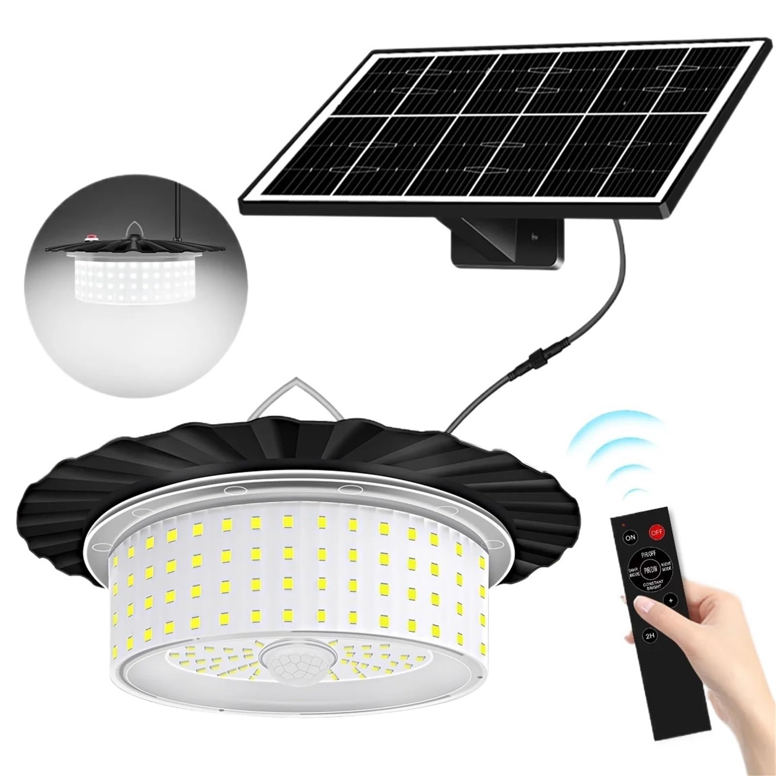 Lampe solaire intérieur extérieur pour éclairer votre abri de jardin et grange
