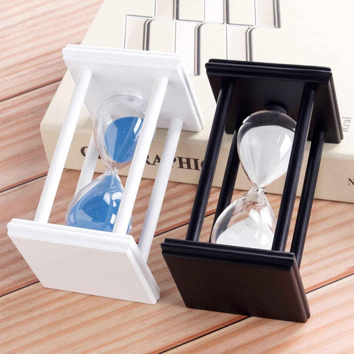 Sanduhr Große Sanduhr Sanduhr 60 Minuten Holz Sanduhr Timer für Zuhause Restaurant Büro Wohnzimmer Deko