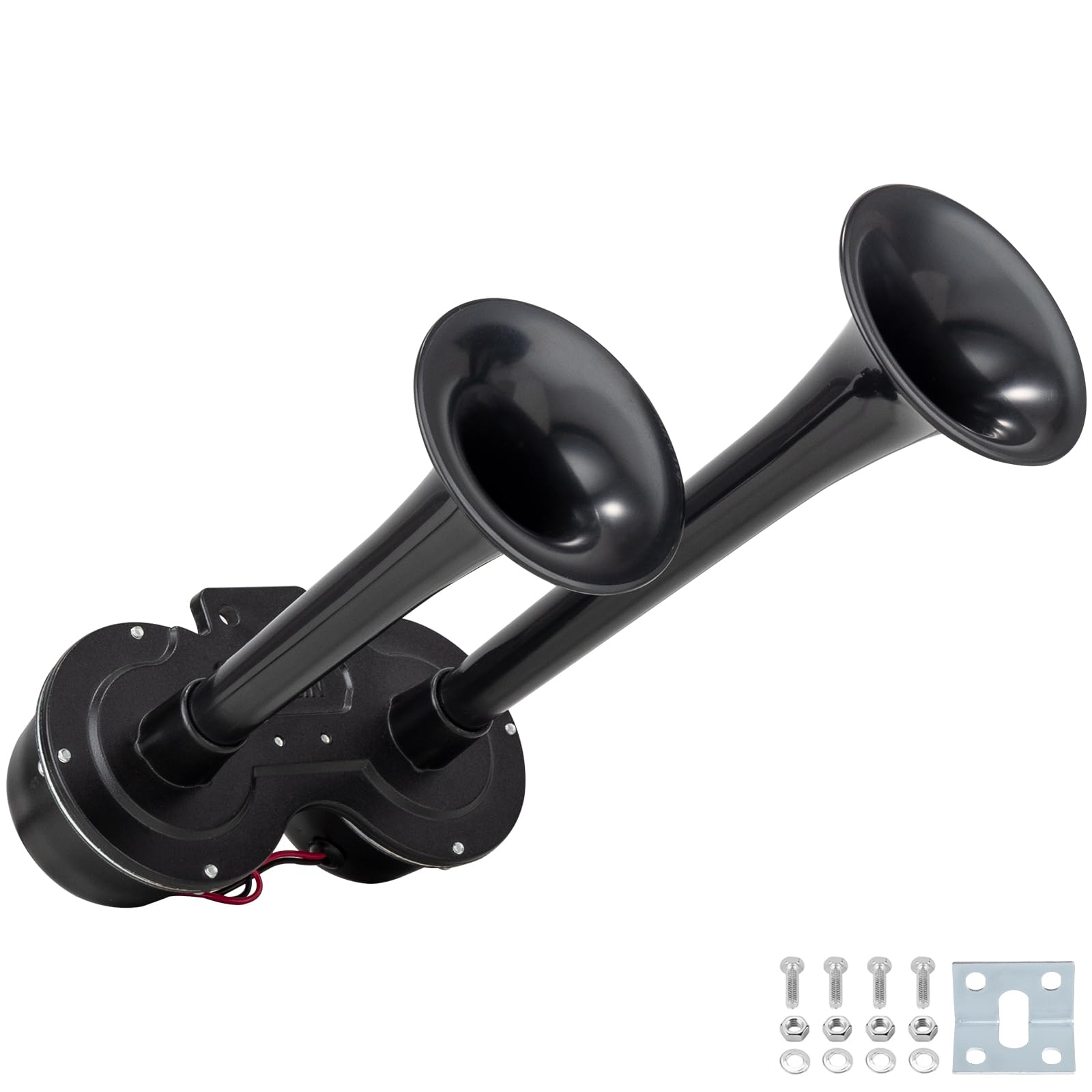 AOLIHAN Black Electric Horn kit for Motorcycle, 150dB Waterproof Train Horn for Truck, Auto Horns Kit Universal for Any 12V Vehicles, Replacement for