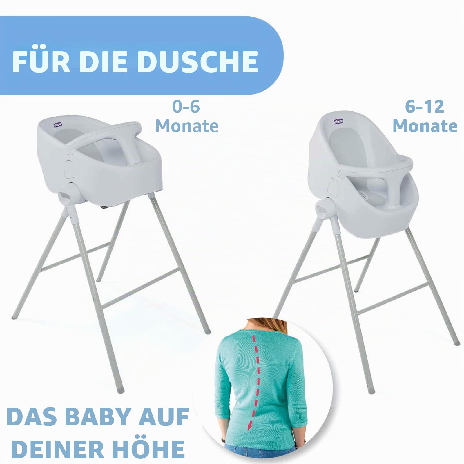 Chicco 00079117190000 Dusch/Wannensitz Bubble Nest, grau