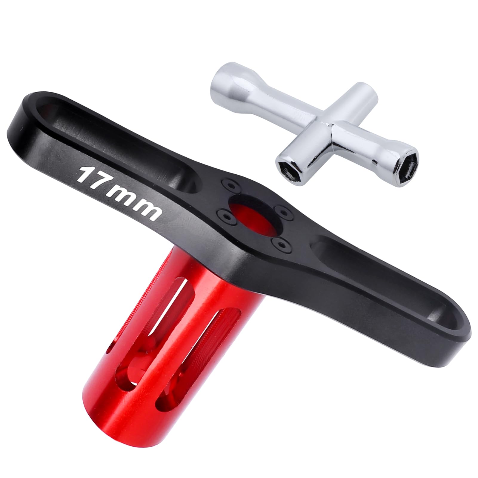 Hobbyfire17mm Wheel Hex Hub Wrench - Essential RC Repair Tool for 1:8 and 1/10 Scale Off-Road Vehicles, Trucks, Buggies, Rock Crawlers, Touring, and Drift Cars