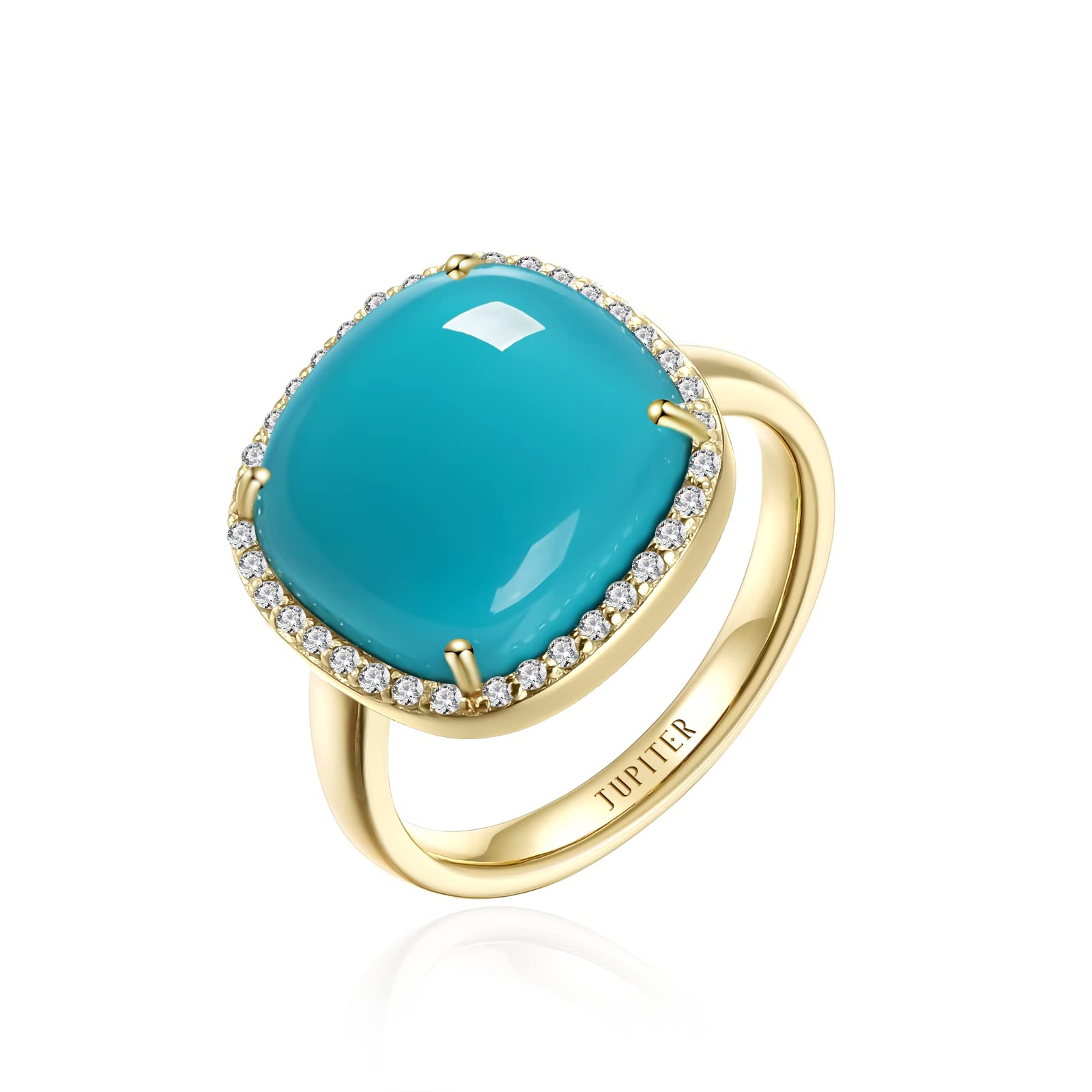 Jupiter Gemstone Women's Ring - Gemstone Women Ring, 0.47"/12mm Birthstone Rings Jewelry for Valentine's Day, Mother's Day, Birthday Jewelry