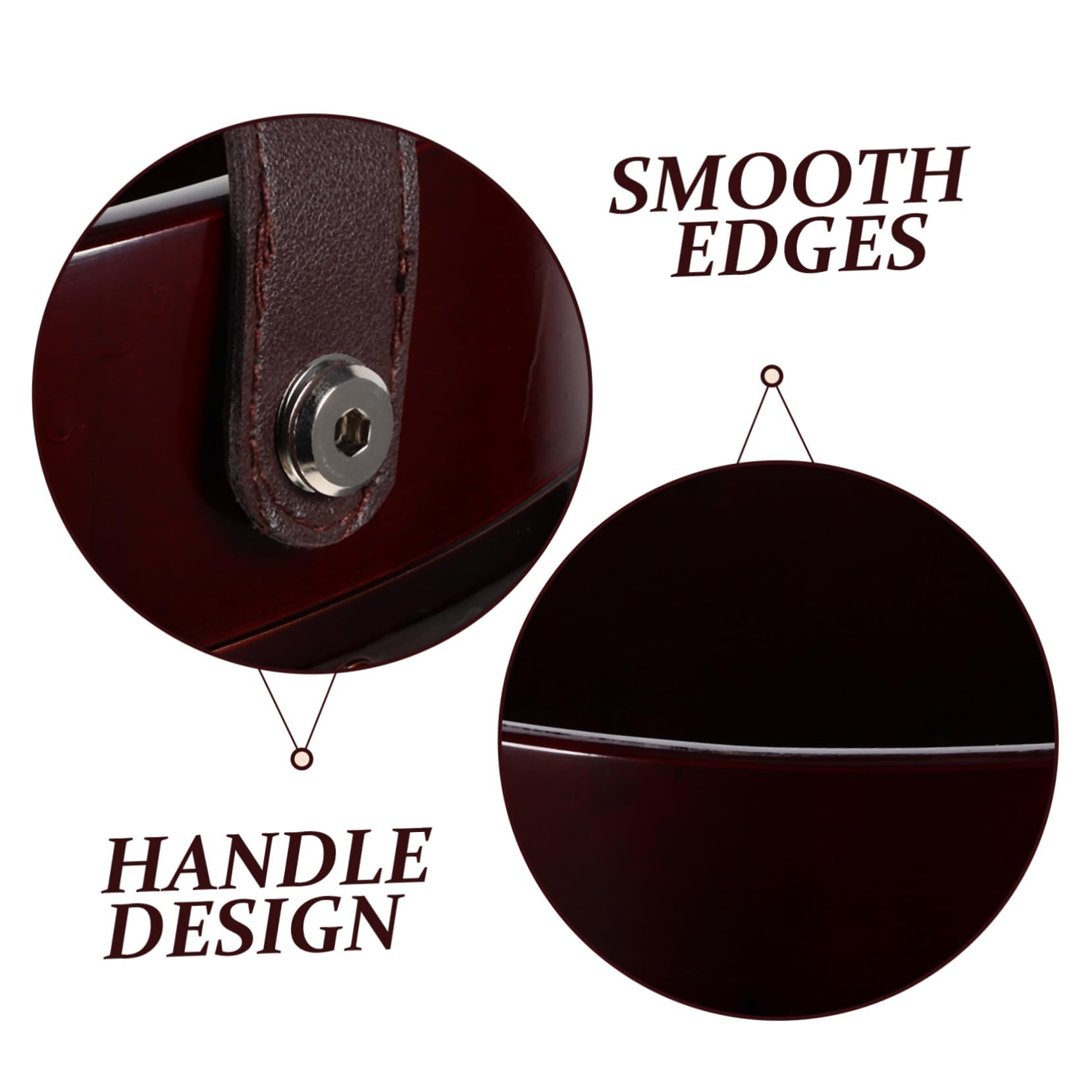 Mikikit Secchio in Legno Massello per Pediluvio Multifunzionale Vasca da Bagno per Piedi e Lavaggio Mani Portatile con Manico in Pelle Uso Domestico e Outdoor Resistente e Durevole