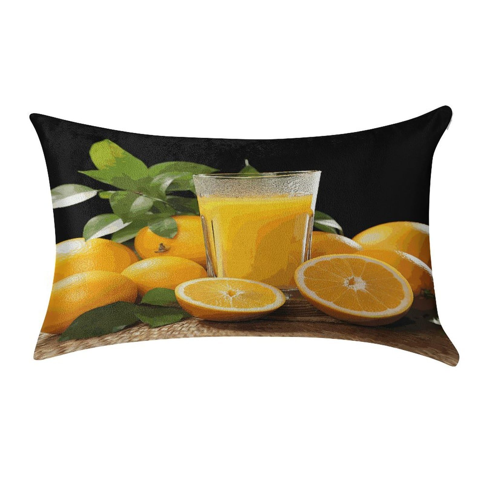 Fekiloot Style Oranges Orange Juice Pillow Covers Home Decor Pillow Cases
