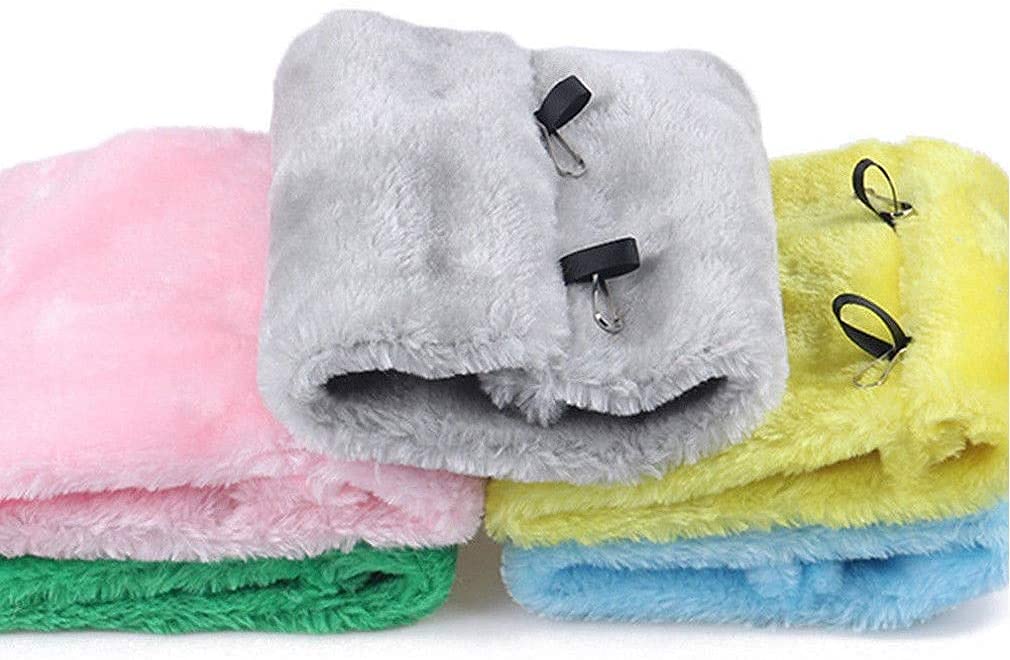 Nido de Loro Nidos de Pájaros Hamaca de Aves Tienda de campaña Cama Colgante Nido Jaula Hamaca Moda Invierno Jaula de pájaros Choza de Felpa para casa de periquitos 914(Color:Yellow)