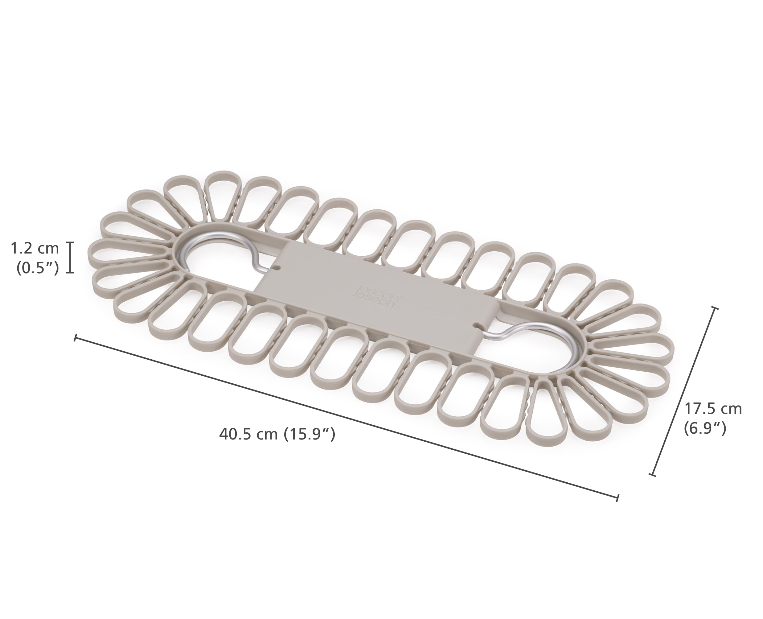 Joseph Joseph Petal 32-Piece Drying Hanger, Push-Grip, Perfect for Socks/Underwear, Durable Aluminium Hooks, Folds Flat - Image 4