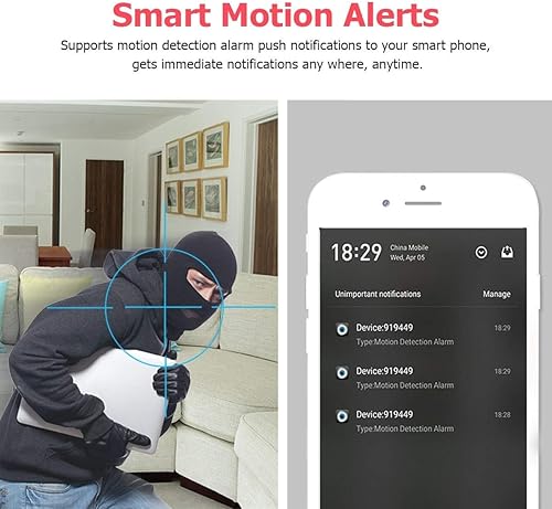 Miniatura 4 de Mini cámara espía, WiFi 1080P, cámaras de seguridad inalámbricas portátiles, grabadora de video, cámaras IP, cámara de niñera con lente extendida