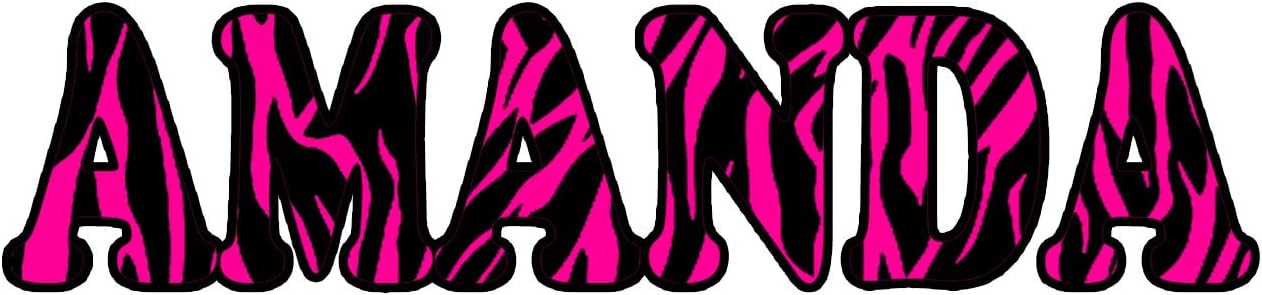 Amazon.com: VWAQ Zebra Print Name Wall Decal Personalized Monogram Wall ...