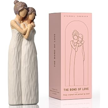Figurines for Mother and Daughter Gift for Mom Daughter Hug Figurine Meaningful Family Mementos Suitable for Placement Home Bedroom Living Room Table Shelf Decoration